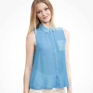Women's UMGEE Sleeveless Blue Top NWT